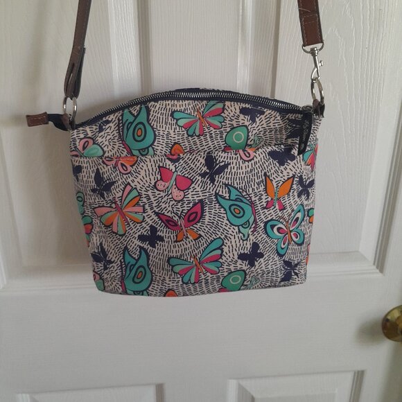 Lilly Bloom Convertible/Crossbody "Night Flight Butterfly" Purse - Picture 2 of 8